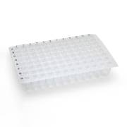 0.2 mL 96-Well PCR Plate, No Skirt - Cuttable Flat Top, Clear (Box of 10)