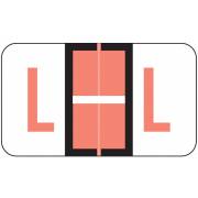 POS 3400 Match POAM Series Alpha Roll Labels - Letter L - Pink