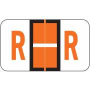 POS 3400 Match POAM Series Alpha Roll Labels - Letter R - Orange