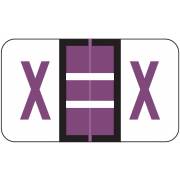 POS 3400 Match POAM Series Alpha Roll Labels - Letter X - Purple
