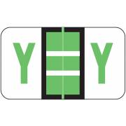 POS 3400 Match POAM Series Alpha Roll Labels - Letter Y - Light Green