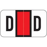 POS 2000 Match PP3R Series Alpha Sheet Labels - Letter D - Red