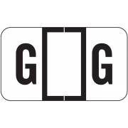 POS 2000 Match PP3R Series Alpha Sheet Labels - Letter G - White