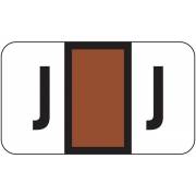 POS 2000 Match PP3R Series Alpha Sheet Labels - Letter J - Brown