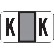 POS 2000 Match PP3R Series Alpha Sheet Labels - Letter K - Gray