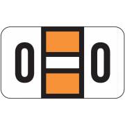 POS 2000 Match PP3R Series Alpha Sheet Labels - Letter O - Orange and White