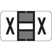 POS 2000 Match PP3R Series Alpha Sheet Labels - Letter X - Gray and White