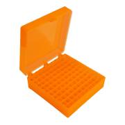 Storage Box with Hinged Lid for 100 x 1.5mL Tubes - Orange (Case of 30)