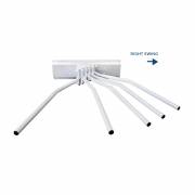 Wall Mounted Apron Rack with 5 Swing Rods - Right Swing