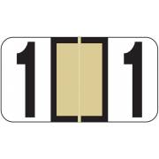 Reynolds & Reynolds Match RRNM Series Numeric Roll Labels - Number 1 - Tan