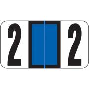 Reynolds & Reynolds Match RRNM Series Numeric Roll Labels - Number 2 - Dark Blue