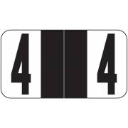 Reynolds & Reynolds Match RRNM Series Numeric Roll Labels - Number 4 - Black