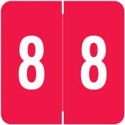 Smead/Barkley FNSDM Match SBNM Series Numeric Roll Labels - Number 8 - Red