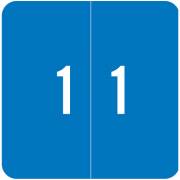 Smead DCC Match SDNM Series Numeric Roll Labels - Number 1 - Blue