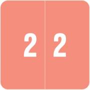 Smead DCC Match SDNM Series Numeric Roll Labels - Number 2 - Pink
