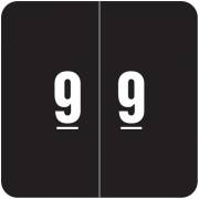 Smead DCC Match SDNM Series Numeric Roll Labels - Number 9 - Black