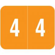Smead DCCRN Match SENM Series Numeric Roll Labels - Number 4 - Orange