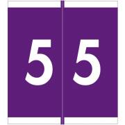 Barkley FNSFM Match SFNM Series Numeric Roll Labels - Number 5 - Purple