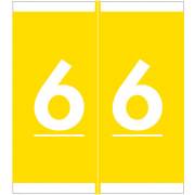 Barkley FNSFM Match SFNM Series Numeric Roll Labels - Number 6 - Yellow