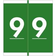 Barkley FNSFM Match SFNM Series Numeric Roll Labels - Number 9 - Green