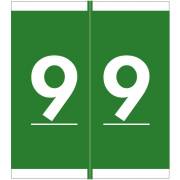 Barkley FNSFM Match SFNM Series Numeric Roll Labels - Number 9 - Green