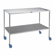 Pedigo Stainless Steel Instrument Table with Shelf - 24