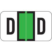 Safeguard 511 Match SG3R Series Alpha Sheet Labels - Letter D - Light Green