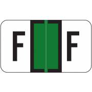 Safeguard 511 Match SG3R Series Alpha Sheet Labels - Letter F - Dark Green