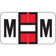 Safeguard 511 Match SG3R Series Alpha Sheet Labels - Letter M - Red and White