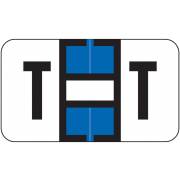 Safeguard 511 Match SG3R Series Alpha Sheet Labels - Letter T - Dark Blue and White