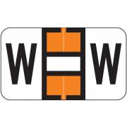 Safeguard 511 Match SG3R Series Alpha Sheet Labels - Letter W - Dark Orange and White