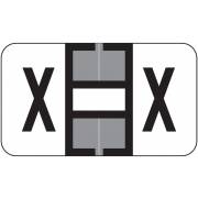 Safeguard 511 Match SG3R Series Alpha Sheet Labels - Letter X - Gray and White