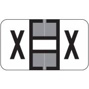 Safeguard 511 Match SG3R Series Alpha Sheet Labels - Letter X - Gray and White