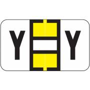Safeguard 511 Match SG3R Series Alpha Sheet Labels - Letter Y - Yellow and White