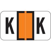 Safeguard 514 Match SGAM Series Alpha Roll Labels - Letter K - Dark Orange
