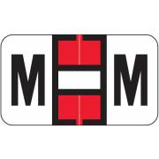 Safeguard 514 Match SGAM Series Alpha Roll Labels - Letter M - Red and White