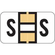 Safeguard 514 Match SGAM Series Alpha Roll Labels - Letter S - Tan and White