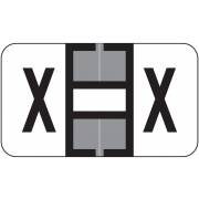 Safeguard 514 Match SGAM Series Alpha Roll Labels - Letter X - Gray and White
