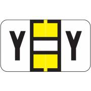 Safeguard 514 Match SGAM Series Alpha Roll Labels - Letter Y - Yellow and White