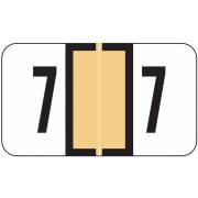 Safeguard Match SGNM Series Numeric Roll Labels - Number 7 - Tan