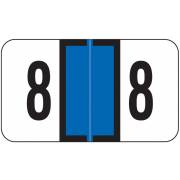 Safeguard Match SGNM Series Numeric Roll Labels - Number 8 - Dark Blue