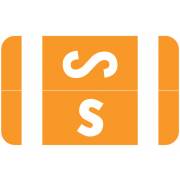 Smead Alpha-Z ACC Match SMAM Series Alpha Roll Labels - Letter S - Orange