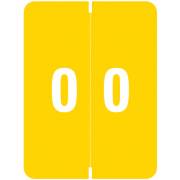 Smead XLCC Match SMNM Series Numeric Roll Labels - Number 0 - Yellow