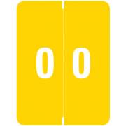 Smead XLCC Match SMNM Series Numeric Roll Labels - Number 0 - Yellow