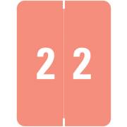 Smead XLCC Match SMNM Series Numeric Roll Labels - Number 2 - Pink