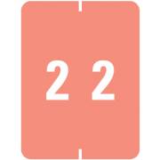 IFC #CL2200 Match SMNP Series Numeric Roll Labels - Number 2 - Pink