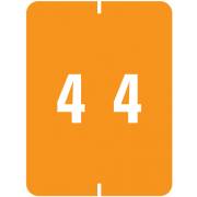 IFC #CL2200 Match SMNP Series Numeric Roll Labels - Number 4 - Orange