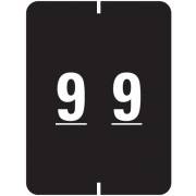 IFC #CL2200 Match SMNP Series Numeric Roll Labels - Number 9 - Black