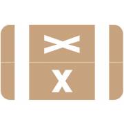 Smead Alpha-Z ACCS Match SMPK Series Alpha Sheet Labels - Letter X - Light Brown
