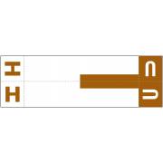 Smead NCC Match SNCC Series Alpha Sheet Labels - Letter H & U - Dark Brown